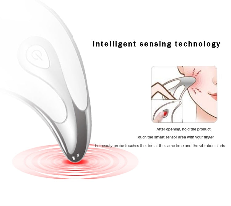 Microcurrent LED gua sha sculpting wand in pink