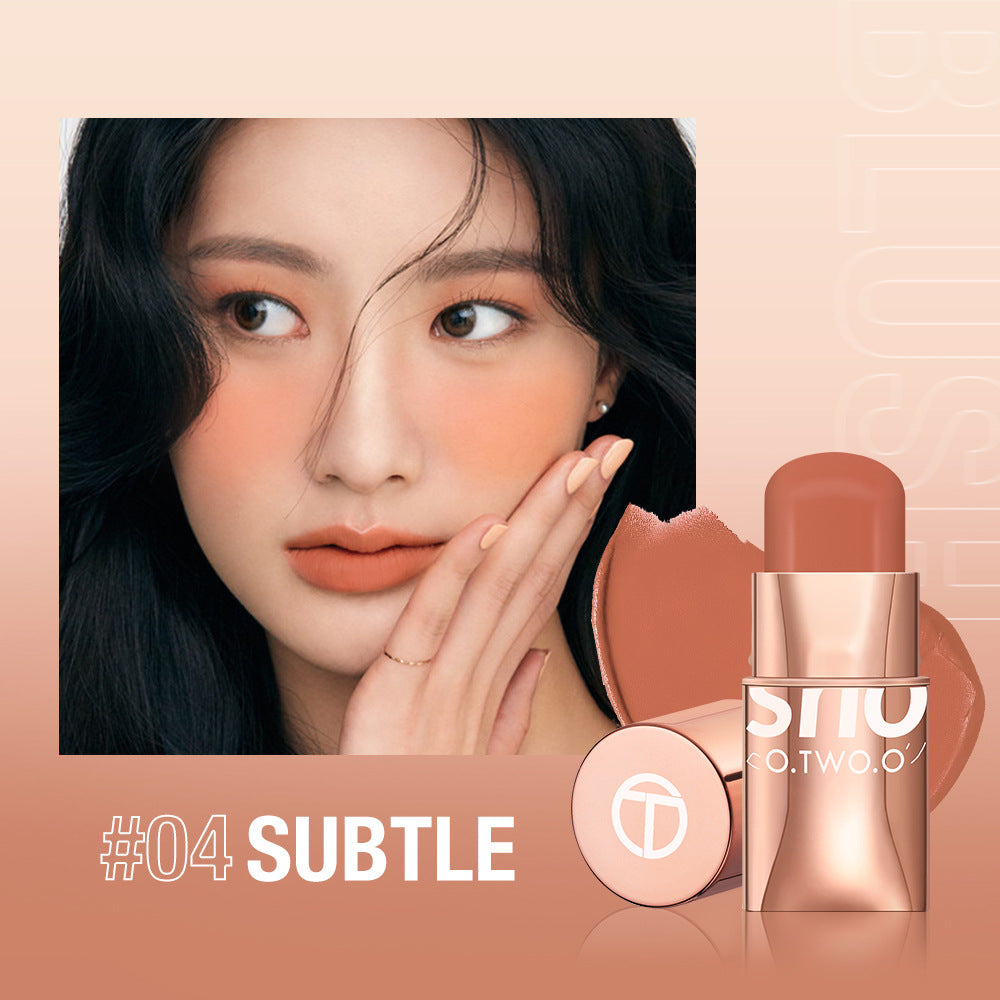 Blush stick texture close-up