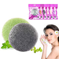 Konjac sponge texture close-up